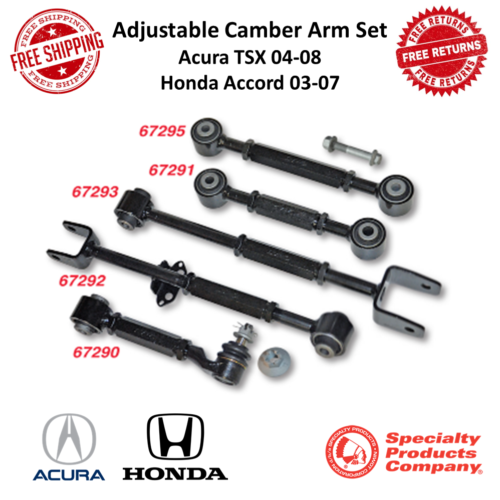 SPC Rear Adjustable Control 5 Arm Set For 04-08 Acura TSX & 03-07 Honda Accord - Picture 1 of 12