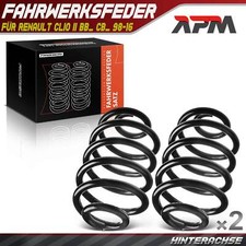 2x Federn Fahrwerksfeder Feder Hinten für Renault Clio 2 BB CB 1.2-1.9 1998-2016