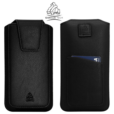 Leder Tasche Zuglasche für Handys Schutzhülle Größe XL Neu