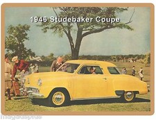1946 Studebaker Coupe Auto Car Ad Refrigerator / Tool Box Magnet