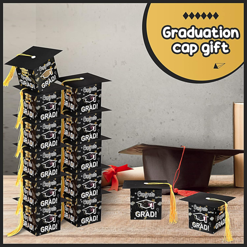 30 Pcs Graduation Cap Candy Gift Box Grad Hat Gift Box Treat Boxes with Tassels - Picture 5 of 6