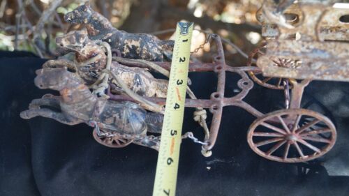 Antique Circa 1890s Wilkins or Ives Cast Iron Horse Drawn Fire Engine Truck Toy - Picture 12 of 12