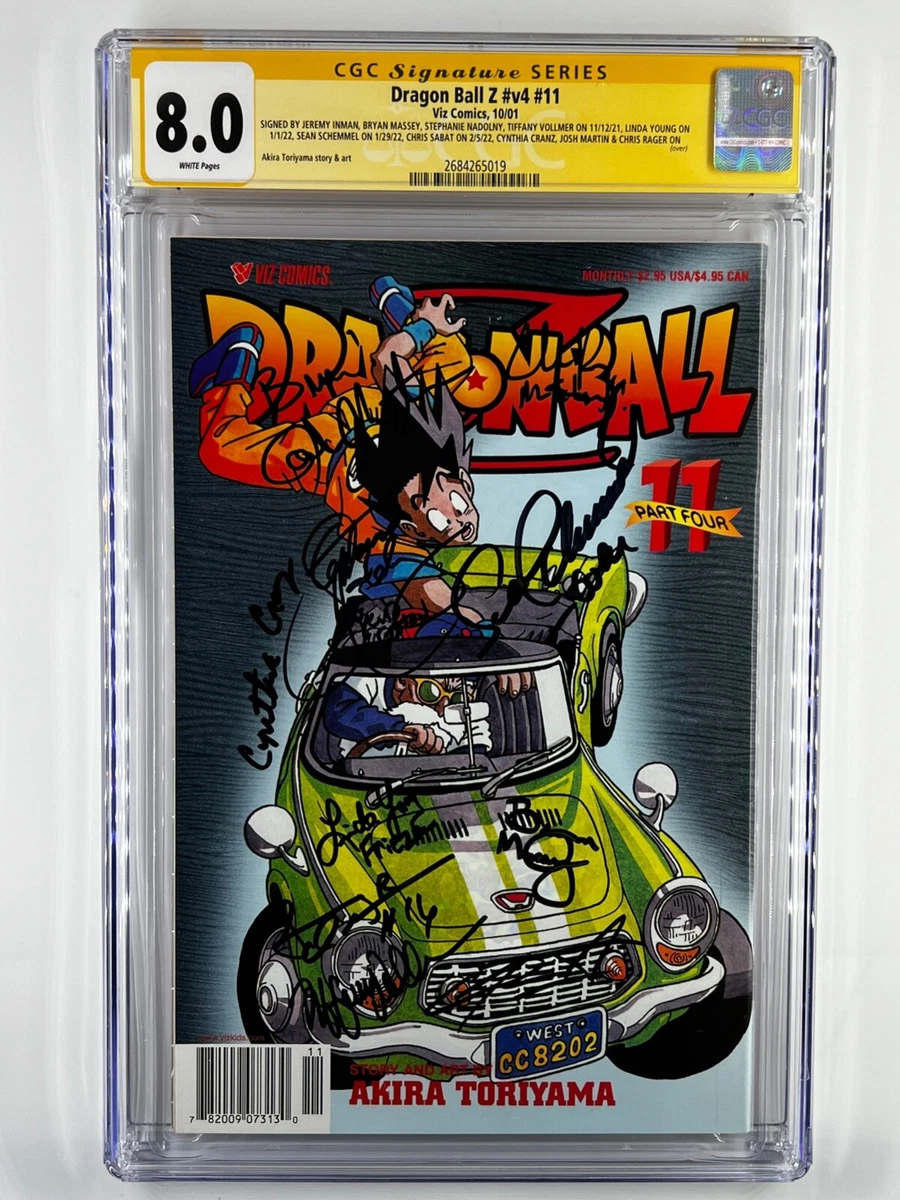 CGC 8.5 DRAGON BALL Z #V3 #7 SIGNED BY VOICE CAST SABAT, YOUNG, SCHEMMEL  +MORE!!