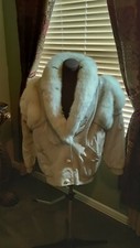 Ladies Maison Blanche Leather Fur Coat