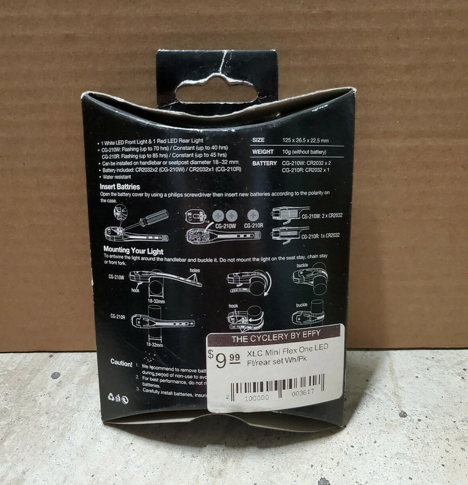 Conjunto XLC Mini Flex One LED frontal/traseiro, branco/rosa - Imagem 2 de 3