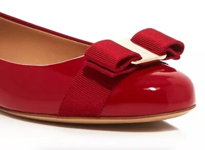 Salvatore Ferragamo ヴァリナ ヴァラシューズ 赤 New! Salvatore Ferragamo Women's Varina Ballet Flats (Rosso Red