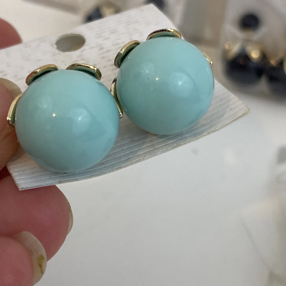 lote de 8 pendientes de moda con diseño de frutas adornadas hoja de loto dorado Foto 4 de 4