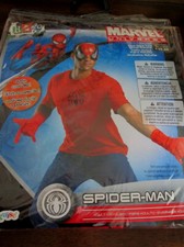 Easy Adult SPIDER-MAN COSTUME KIT Mask  Gloves 3pc NEW Men Marvel SPIDER