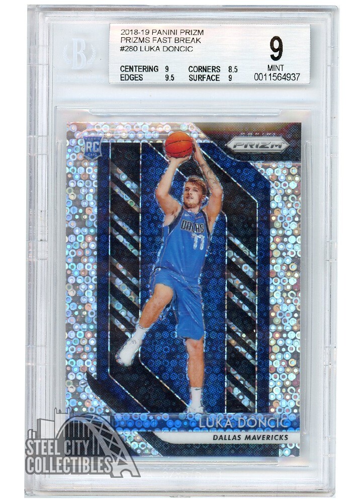 Luka Doncic 2018-19 Panini Prizm Fast Break Rookie Card #280 BGS 9
