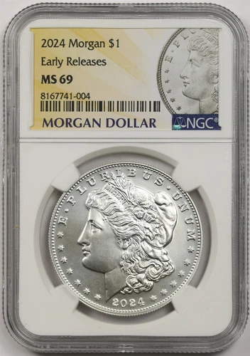2024 $1 Morgan Silver Dollar NGC MS 69 Early Releases Morgan Label