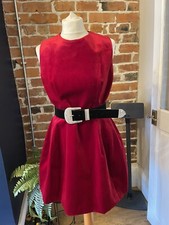 ZARA Red Velvet Voluminous Mini Dress BNWT Stunning ❤️ MEDIUM