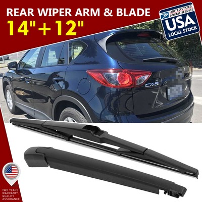 Waterproof  14''+12'' Super Clean Windshield Rear Wiper Blade Set OEM#replace