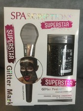 SPA SCRIPTIONS SUPERSTAR GLITTER PEEL-OFF MASK WITH CHARCOAL AND APPLICATOR