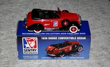 LIBERTY CLASSICS 1936 DODGE CONVERTIBLE SEDAN COIN BANK - SENTRY HARDWARE