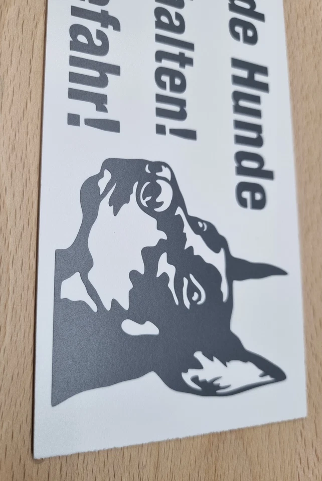 Achtung freilaufende Hunde Schild Schilder PVC Hartschaum Hof Weiss Bewachung - Bild 2 von 3