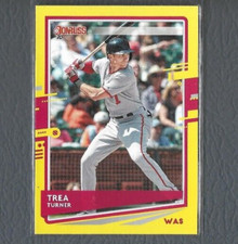 2020 Donruss Yellow Variation Trea Turner Card, Washington National Parallel#108