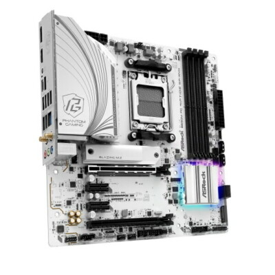 ASRock B650M PG Riptide WiFi White Motherboard White B650MPGRTWIFI