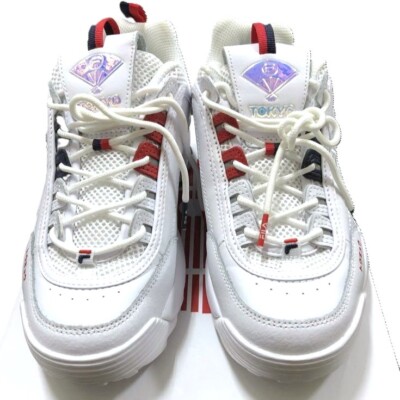 FILA DISRUPTOR TOKYO 24 ホワイトレッド新品 FILA DISRUPTOR 2 TOKYO Limited Japan model WHITE / FNAVY