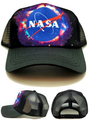 NASA New H3 Headwear Space Galaxy Mesh Trucker Black Blue Era Snapback Hat Cap