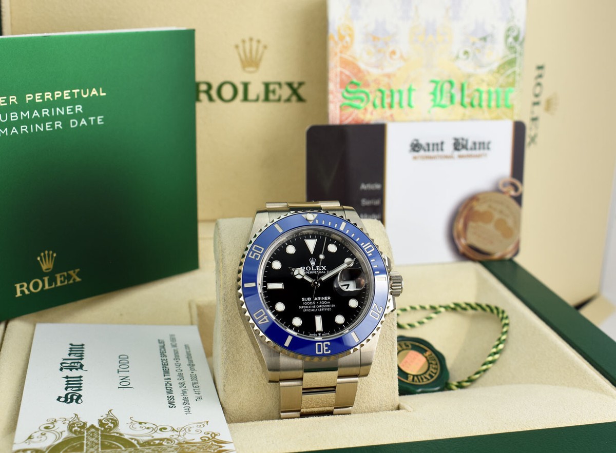 ROLEX 41mm White Gold Submariner 