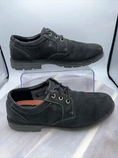 Rockport Hydro-Shield Waterproof Memory Foam Black Suede Trutech Sz 9.5 W