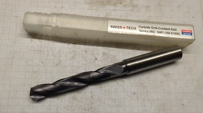 Swiss+Tech 10,2mm Bohrbohrer Durchgangskühlmittel HARTMETALL Q-LACK SWT-158-5102C