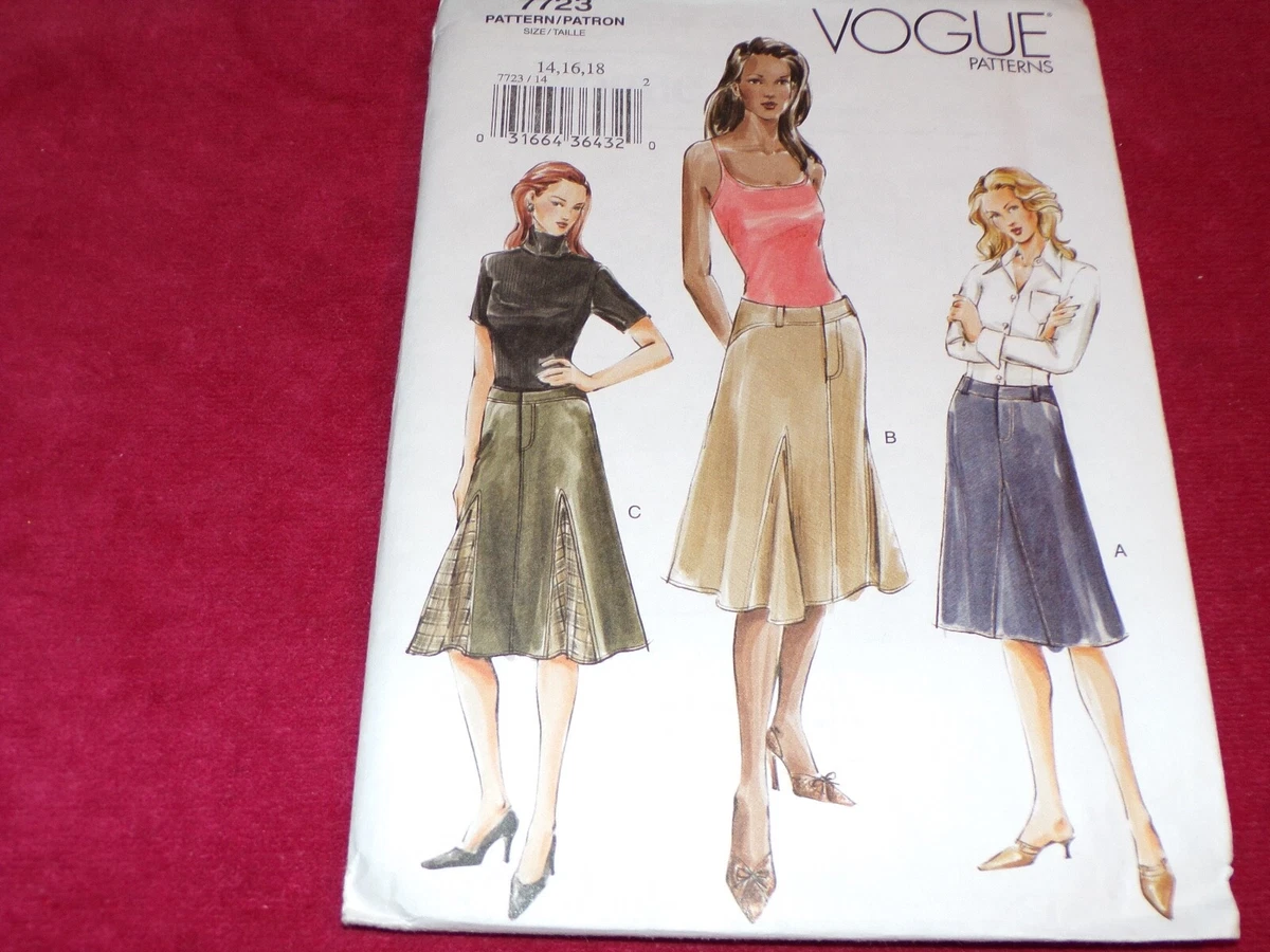A line skirt pattern cheap vogue