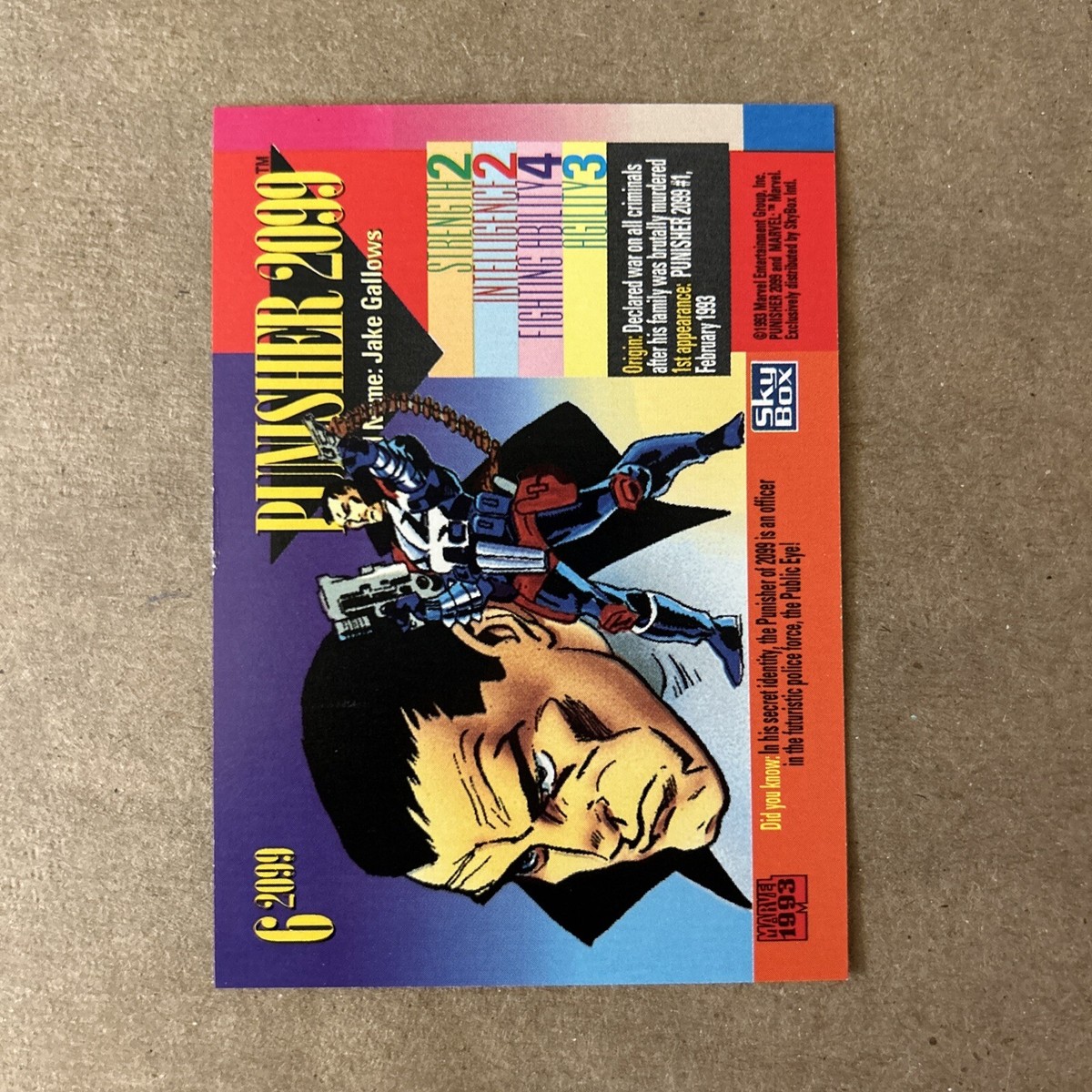 1993 Skybox Marvel Punisher 2099 Red Foil Insert Card #6 | eBay
