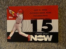 2007 Topps Generation Now Insert #GN65 Phillies Chase Utley Baseball Card