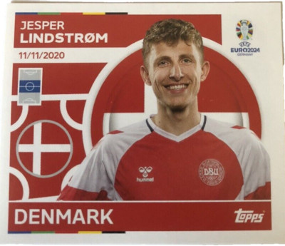 Topps EM 2024 Sticker Jesper Lindstrom DEN 14 EURO 2024