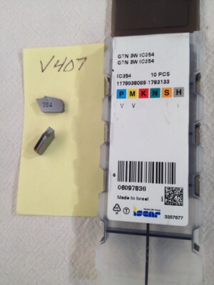 13 NEW ISCAR GTN 3W CARBIDE INSERTS GRADE IC354 FACTORY PACKED (V407)