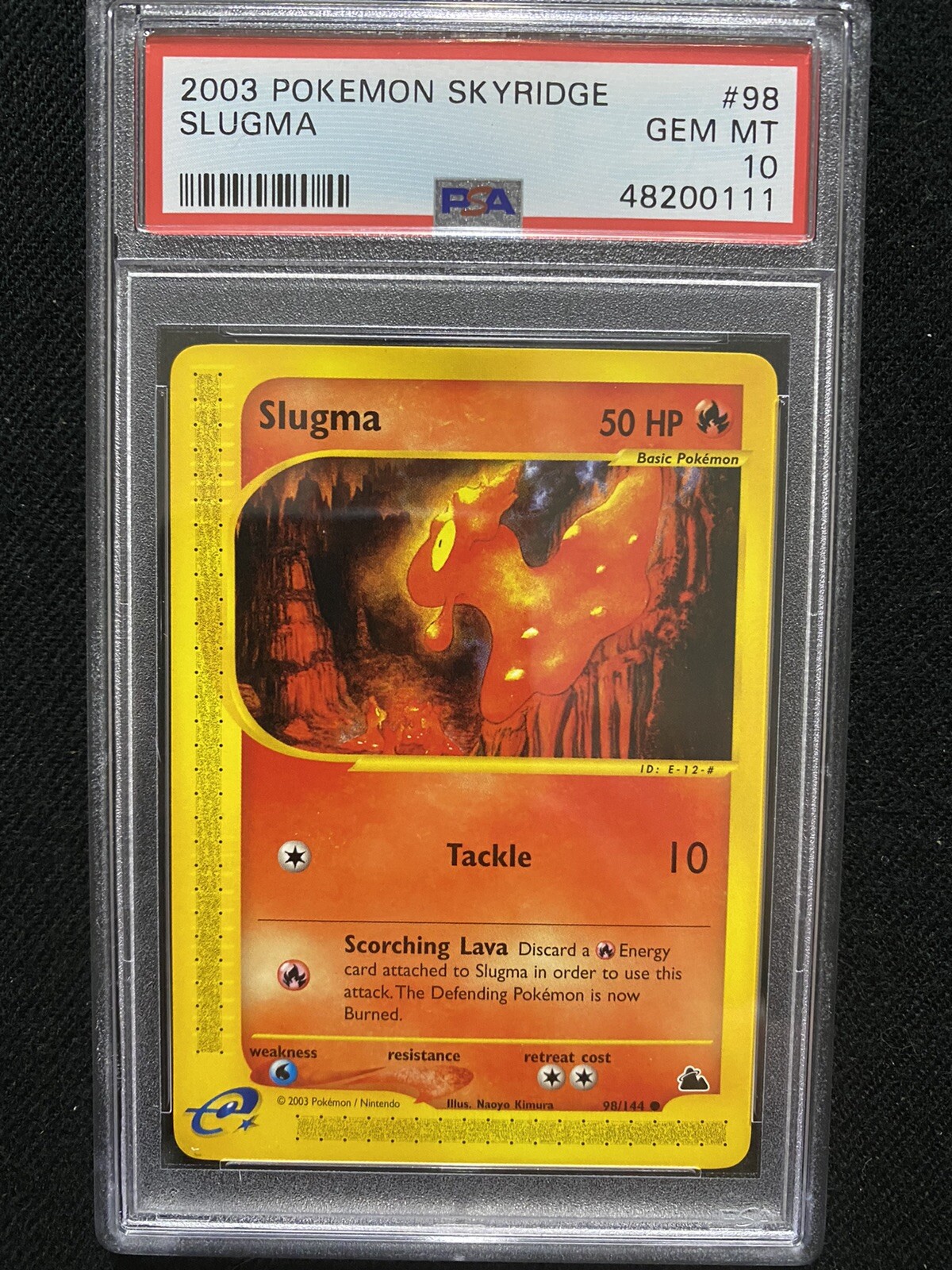 2003 Pokemon Skyridge Slugma 98/144 PSA 10 Gem Mint