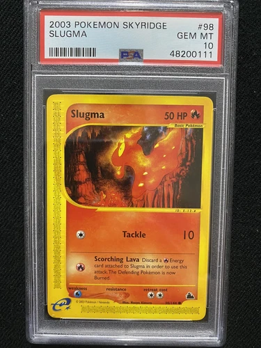 2003 Pokemon Skyridge Slugma 98/144 PSA 10 Gem Mint