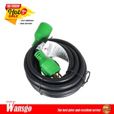 3 Prong 30 Amp 15 Feet Generator Extension Cord NEMA L5-30P / L5-30R Green