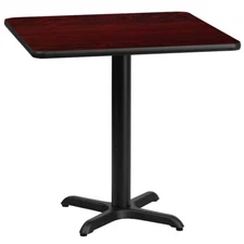 Flash 30'' Square Laminate Table Top/22'' x 22'' Base, Mahogany