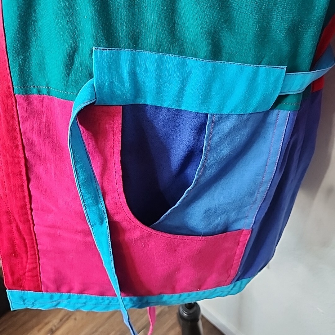 1990s Colorful Jacket Patchwork Convertible to To… - image 6