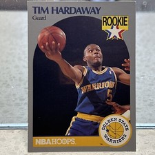 1990-91 NBA Hoops #113 Tim Hardaway Rookie Card Golden State Warriors Basketball