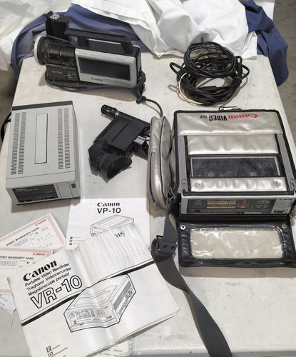 Canon Video Camera Set VC-10 VR-10 VP-10 VF-10 Large Group - untested - As Found