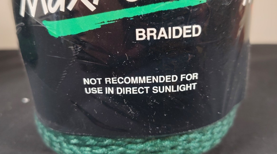 Maxi-Cord Macrame Dark Green Braided Polypropylene 6mm 100 Yards USA - New Qty 2