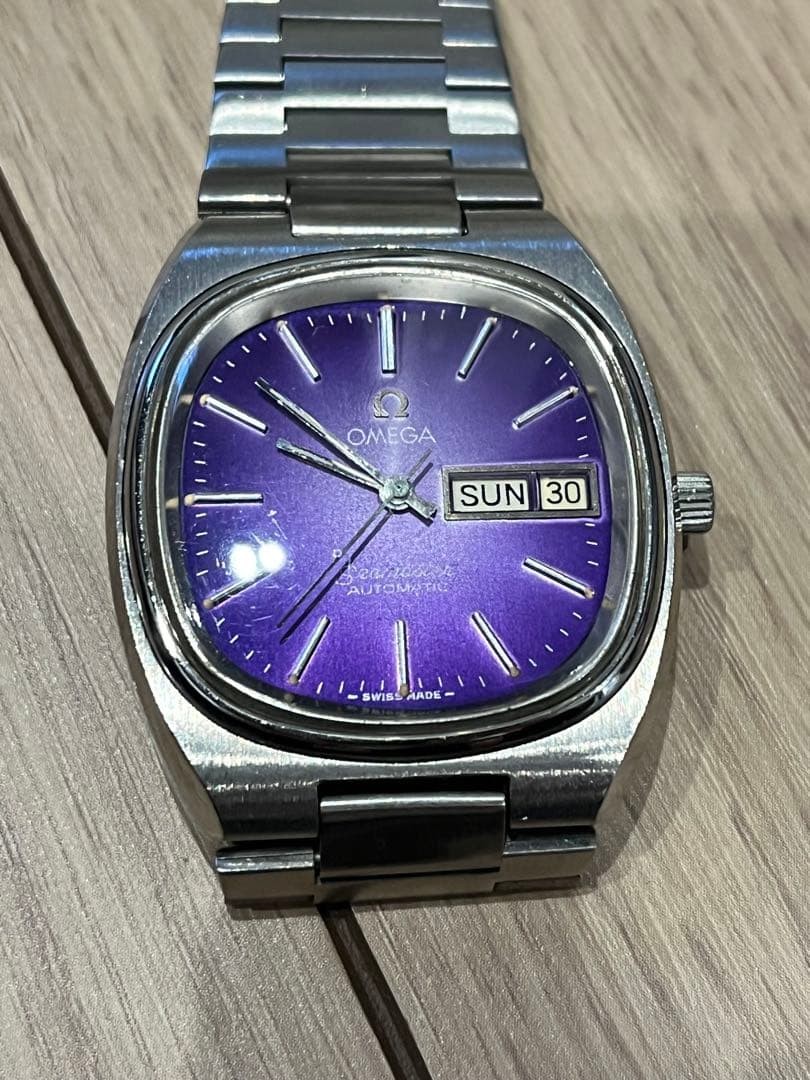 OMEGA Seamaster TV Screen 166.0213 Purple 1979 Automatic Day-Date
