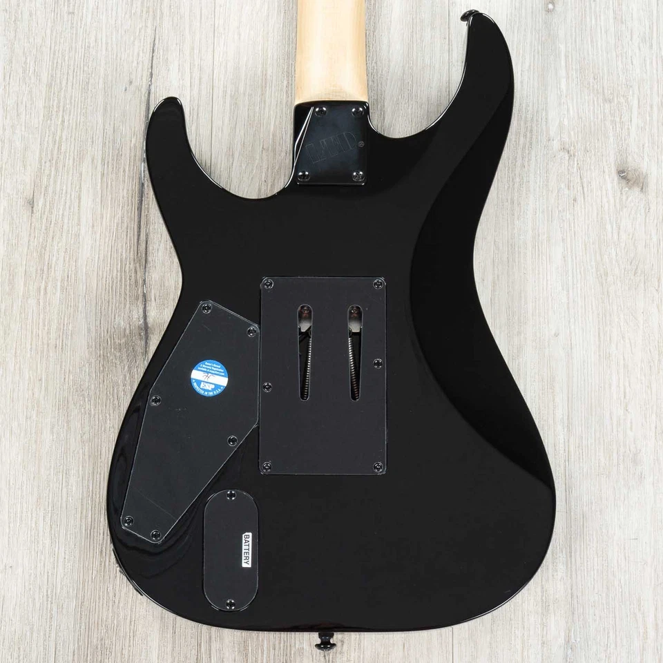 Guitarra de arce ESP LTD Deluxe M-1000, pastillas modernas Fishman Fluence, negro brillante Foto 4 de 4