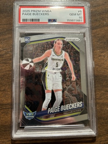 2025 Panini Prizm WNBA Paige Bueckers PSA 10 Rookie Dallas Wings RC #5