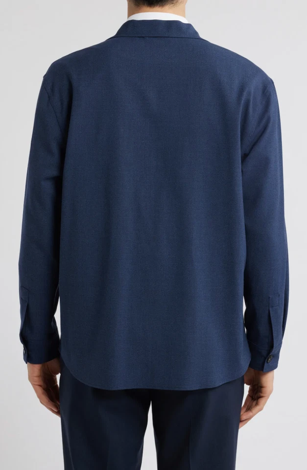 NEW Canali Nuvola Wool Silk Blend Lightweight Shirt Jacket Sz 56R NWT $1,495 - Image 2 of 4