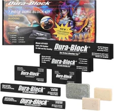 Seven piece sanding block kit auto body durablock style
