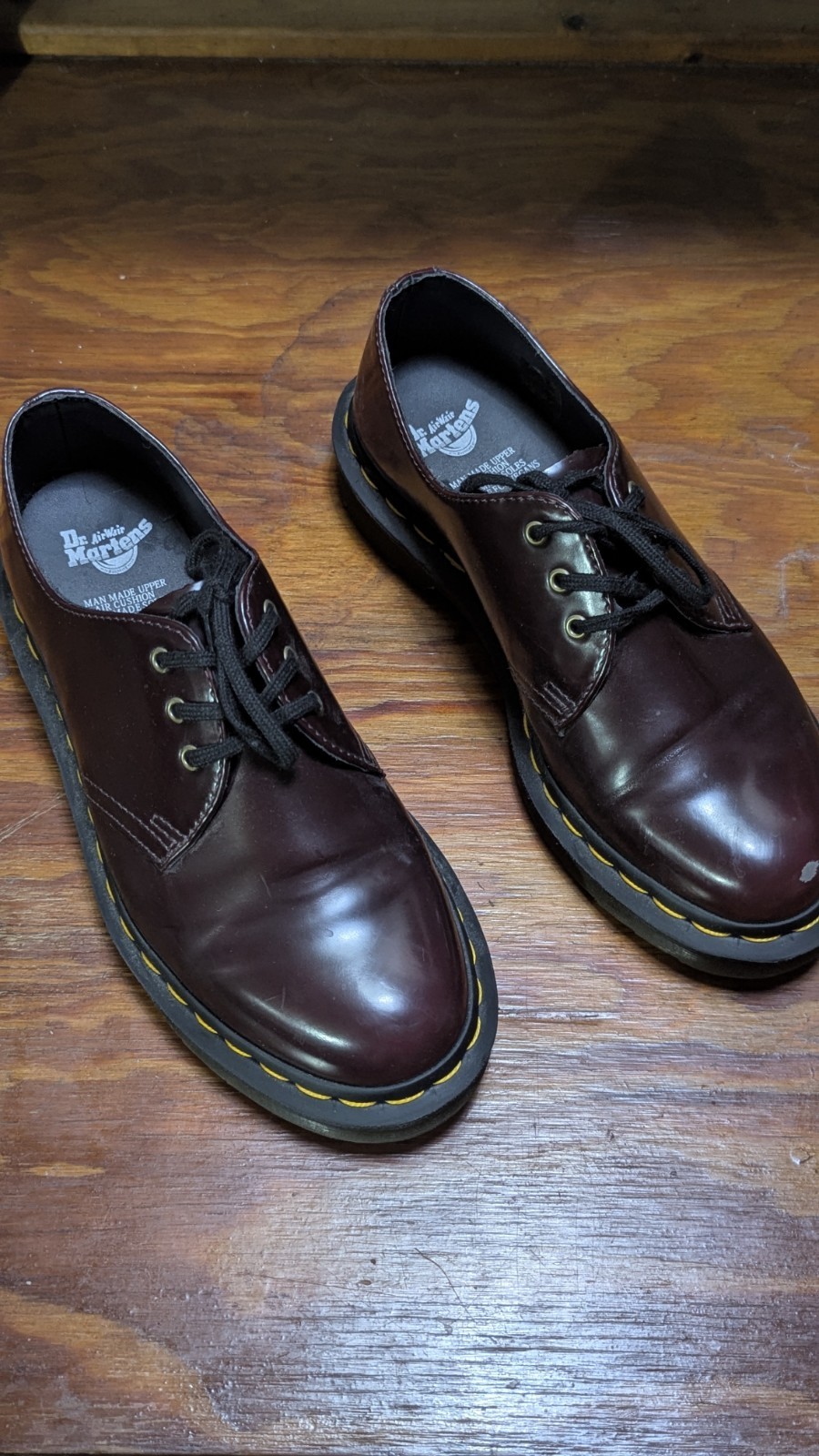 Dr Martens 1461 Vegan Cherry Red Oxford Shoes Women's Size 5
