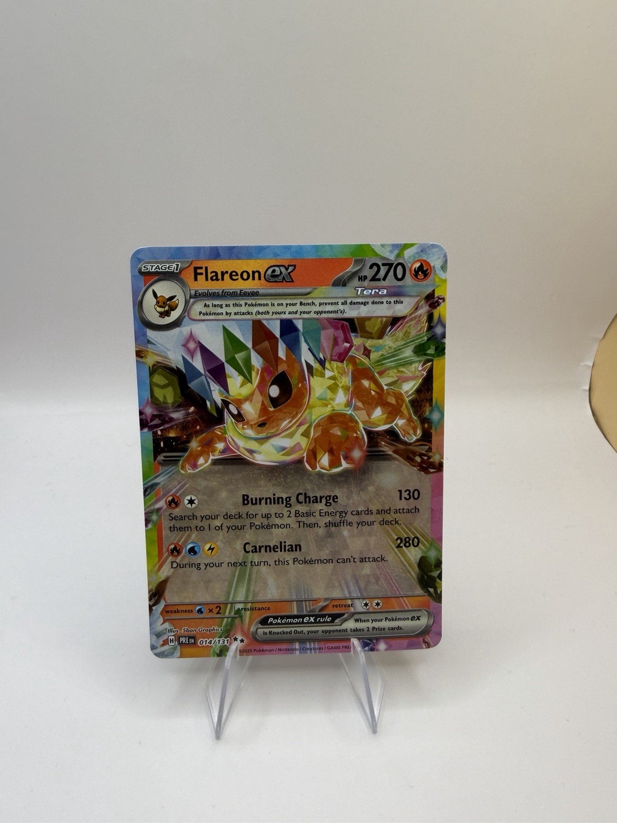 Flareon EX Prismatic Evolutions 14/131 Pack Fresh