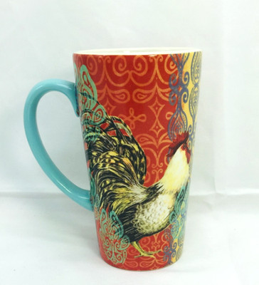 Susan Winget 'The Studio Shop' Rooster 5.75'' Latte Mug Farmhouse 12oz Coffee Cup