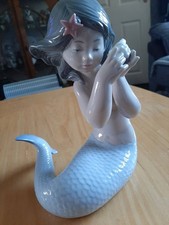 Nao by lladro  Mermaid Sounds of the Sea figurine  1367  perfect no box 