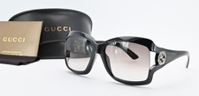 Gucci Vintage Sunglasses GG 2598/S Butterfly Y2K Gloss Black Luxury M Set NOS