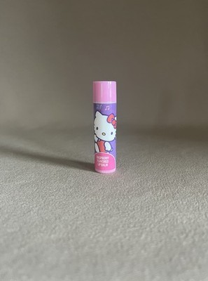 .14 Oz. Hello Kitty  Swirl & Stripe  Raspberry Flavored Lip Balm, New & Sealed!